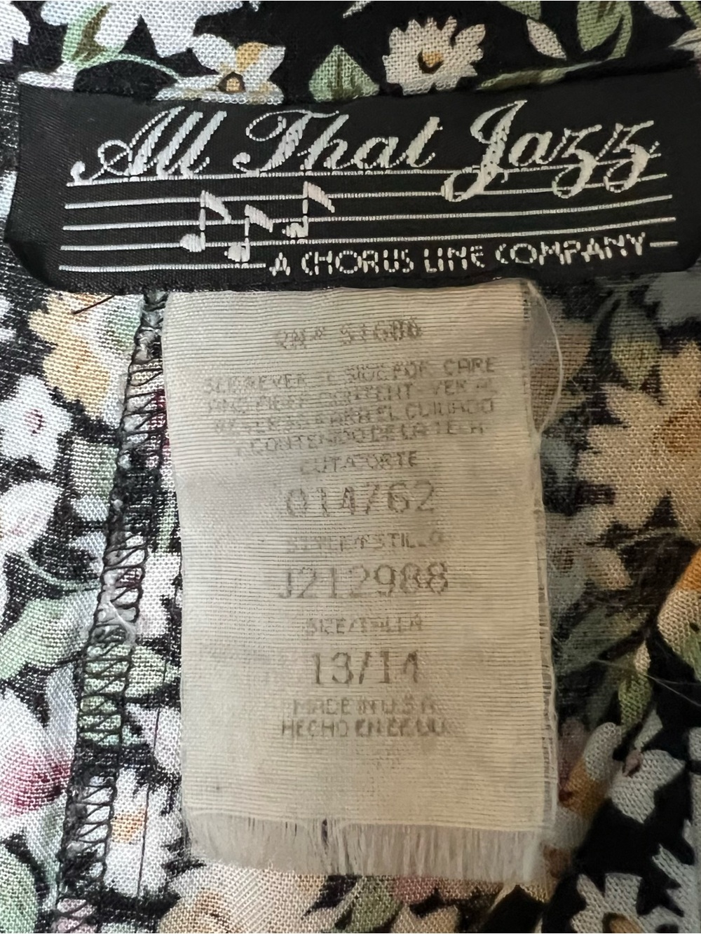 All That Jazz Vintage 90s Black Floral Button Front Maxi Dress Sz 13/14 - Picture 3 of 9